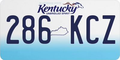 KY license plate 286KCZ