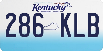 KY license plate 286KLB