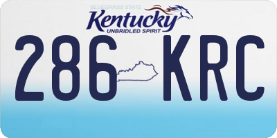 KY license plate 286KRC