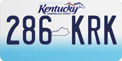 KY license plate 286KRK