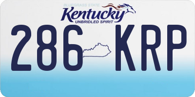 KY license plate 286KRP