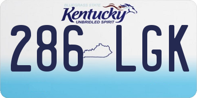 KY license plate 286LGK