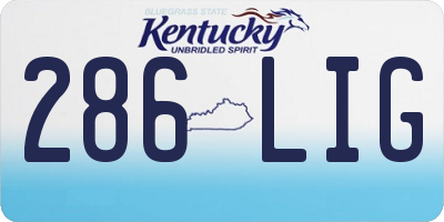 KY license plate 286LIG