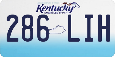 KY license plate 286LIH