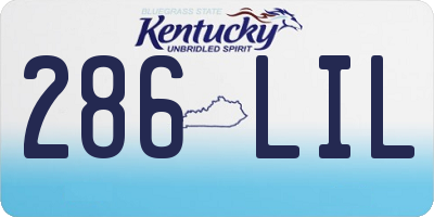 KY license plate 286LIL