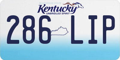 KY license plate 286LIP