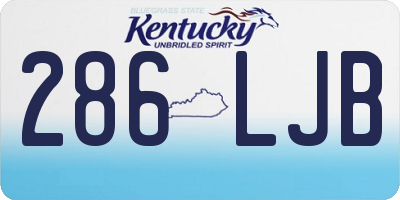 KY license plate 286LJB