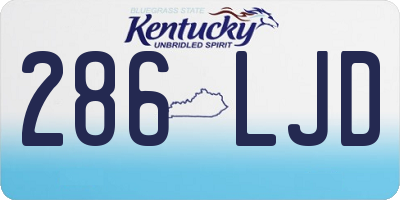 KY license plate 286LJD