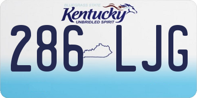 KY license plate 286LJG