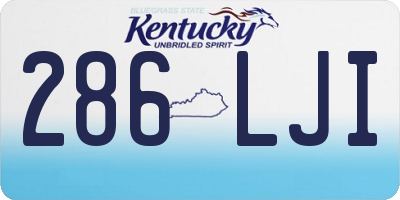 KY license plate 286LJI