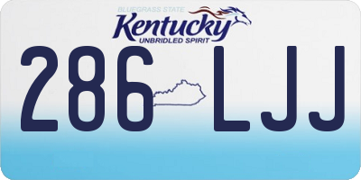 KY license plate 286LJJ
