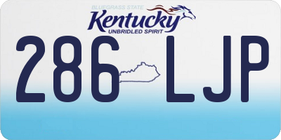 KY license plate 286LJP
