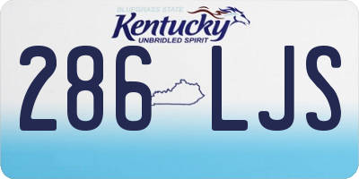 KY license plate 286LJS