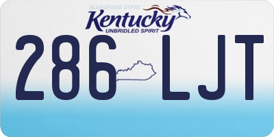 KY license plate 286LJT