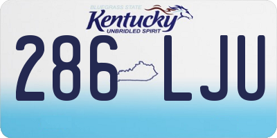 KY license plate 286LJU