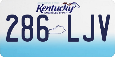 KY license plate 286LJV