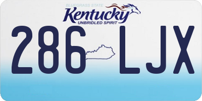 KY license plate 286LJX