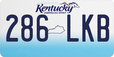 KY license plate 286LKB