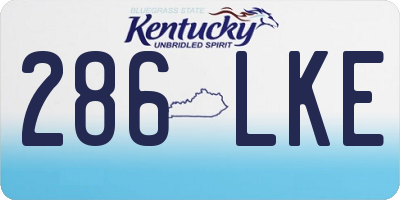 KY license plate 286LKE