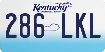 KY license plate 286LKL