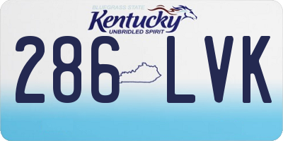 KY license plate 286LVK