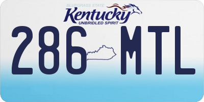 KY license plate 286MTL