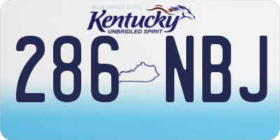 KY license plate 286NBJ