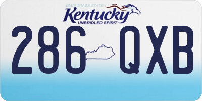 KY license plate 286QXB