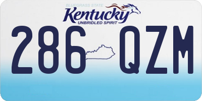 KY license plate 286QZM
