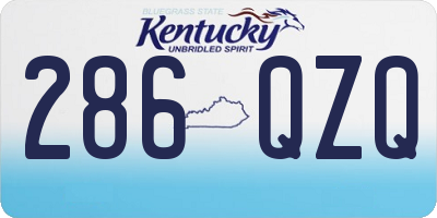 KY license plate 286QZQ