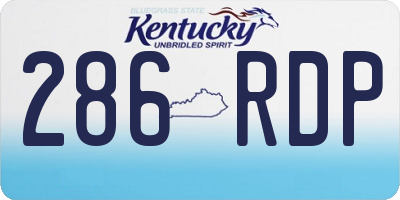 KY license plate 286RDP