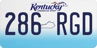 KY license plate 286RGD