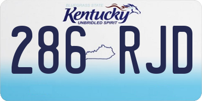 KY license plate 286RJD