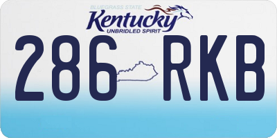 KY license plate 286RKB