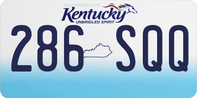 KY license plate 286SQQ