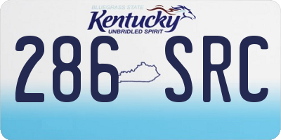 KY license plate 286SRC