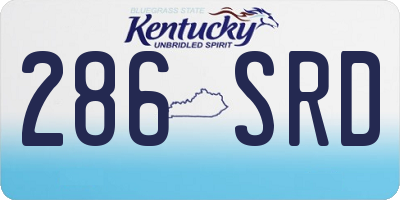 KY license plate 286SRD