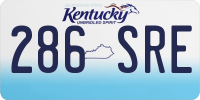 KY license plate 286SRE