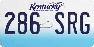 KY license plate 286SRG