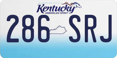 KY license plate 286SRJ