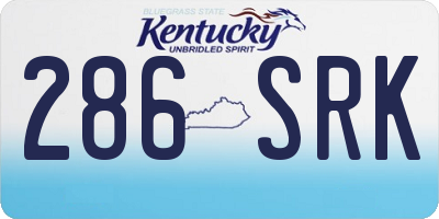 KY license plate 286SRK