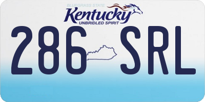KY license plate 286SRL