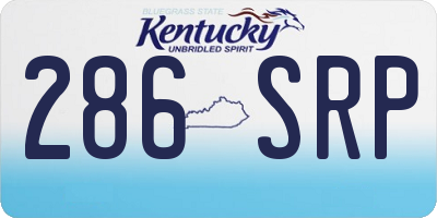 KY license plate 286SRP