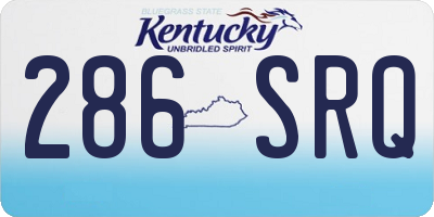 KY license plate 286SRQ