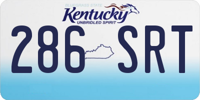 KY license plate 286SRT