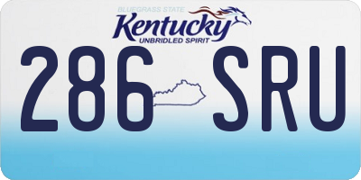 KY license plate 286SRU