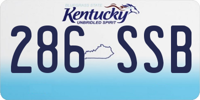 KY license plate 286SSB