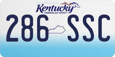 KY license plate 286SSC