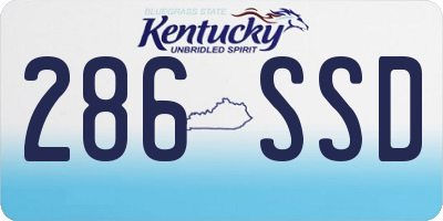KY license plate 286SSD