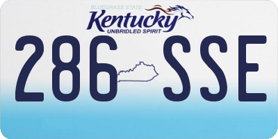 KY license plate 286SSE